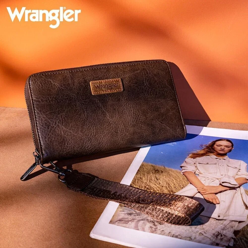 Women's Faux Leather Wallet Wristlet Purse Large Capacity Credit Card Holder
